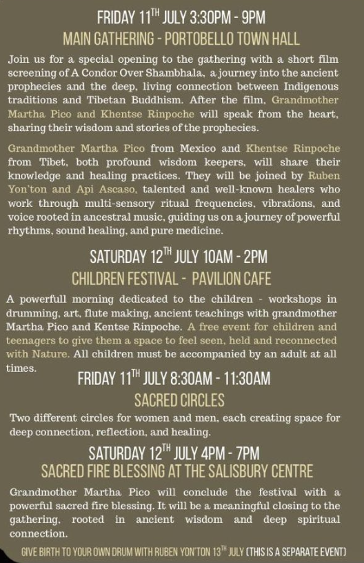 Sacred Fire Blessing ceremony poster